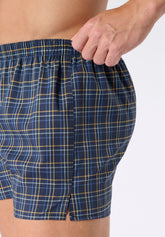 Boxer in Popeline di Cotone Gange Colors Bipack - Fantasia Spiaggia Blu e Quadri - S278 st.beach blu/check | Perofil