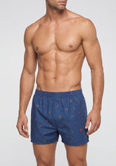 Boxer in Popeline di Cotone Gange Colors Bipack - Fantasia Portafortuna e Check - S820 st.portafortuna/check | Perofil