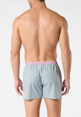 Boxer in Popeline di Cotone - Fantasia Righe Verde - 6062 riga verde | Perofil