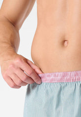 Boxer in Popeline di Cotone - Fantasia Righe Verde - 6062 riga verde | Perofil