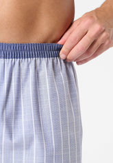 Boxer in Popeline di Cotone - Fantasia Regimental Denim - 2148 regimental denim | Perofil