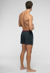 Boxer in Popeline di Cotone - Fantasia Check Verde - 6071 check verde | Perofil