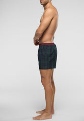 Boxer in Popeline di Cotone - Fantasia Check Verde - 6071 check verde | Perofil