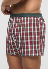 Boxer in Popeline di Cotone Bipack - Fantasia Check Rubino - 6072 check rubino | Perofil