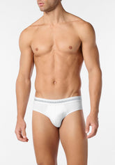 Slip Mini in Cotone Elasticizzato Logo Match Bipack - Bianco - 0020 bianco | Perofil