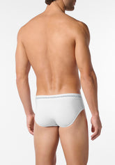 Slip Mini in Cotone Elasticizzato Logo Match Bipack - Bianco - 0020 bianco | Perofil