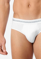 Slip Mini in Cotone Elasticizzato Logo Match Bipack - Bianco - 0020 bianco | Perofil