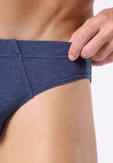 Slip Mini in Modal Elasticizzato X-Touch - Blu Melange - 4030 blu melange | Perofil