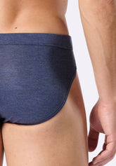 Slip Mini in Modal Elasticizzato X-Touch - Blu Melange - 4030 blu melange | Perofil