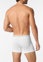 Boxer Parigamba Lungo in Cotone Elasticizzato Logo Match Bipack - Bianco - 0020 bianco | Perofil