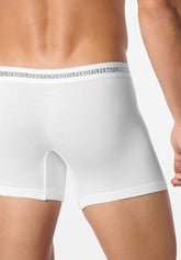 Boxer Parigamba Lungo in Cotone Elasticizzato Logo Match Bipack - Bianco - 0020 bianco | Perofil