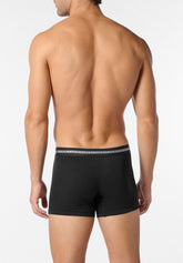 Boxer Parigamba Lungo in Cotone Elasticizzato Logo Match Bipack - Nero - 0031 nero | Perofil