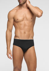 Slip Medio in Cotone elasticizzato Match Bipack - Nero - 0031 nero | Perofil