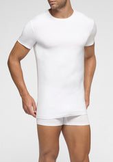 Maglietta Girocollo in Cotone Elasticizzato Match Bipack - Bianco - 0020 bianco | Perofil