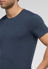 Maglietta Girocollo in Cotone Elasticizzato Match Bipack - Jeans Melange - 1580 jeans melange | Perofil