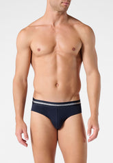 Slip Medio in Cotone elasticizzato Match Bipack - Blu - 0023 blu | Perofil