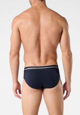 Slip Medio in Cotone elasticizzato Match Bipack - Blu - 0023 blu | Perofil