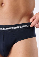 Slip Medio in Cotone elasticizzato Match Bipack - Blu - 0023 blu | Perofil