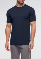 T-shirt Girocollo in cotone elasticizzato Dry Cotton con fibra COOLMAX® EcoMade - Blu - 0023 blu | Perofil