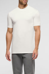T-shirt Girocollo in cotone elasticizzato Dry Cotton con fibra COOLMAX® EcoMade - Bianco - 1010 off white | Perofil