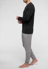 Maglia Manica Lunga in cotone elasticizzato Dry Cotton con fibra COOLMAX® EcoMade - Nero - 0031 nero | Perofil