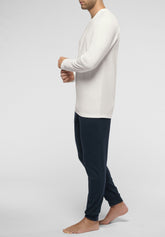 Maglia Manica Lunga in cotone elasticizzato Dry Cotton con fibra COOLMAX® EcoMade - Bianco - 1010 off white | Perofil