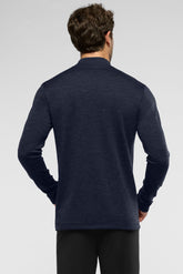 Long-Sleeve Mock Neck in Lyocell, Wool & Cotton - Blue - 0023 blu | Perofil