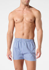 Boxer in Popeline di Cotone Gange Colors Bipack - Fantasia Quadri e Fantasia Righe - 2140 quadro/riga | Perofil