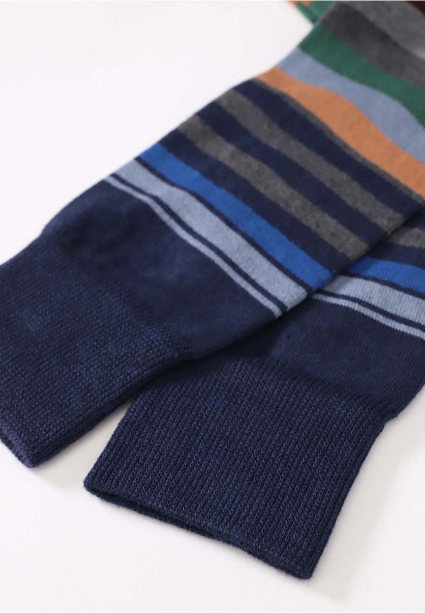 Men's short cotton and diamond & striped cashmere socks