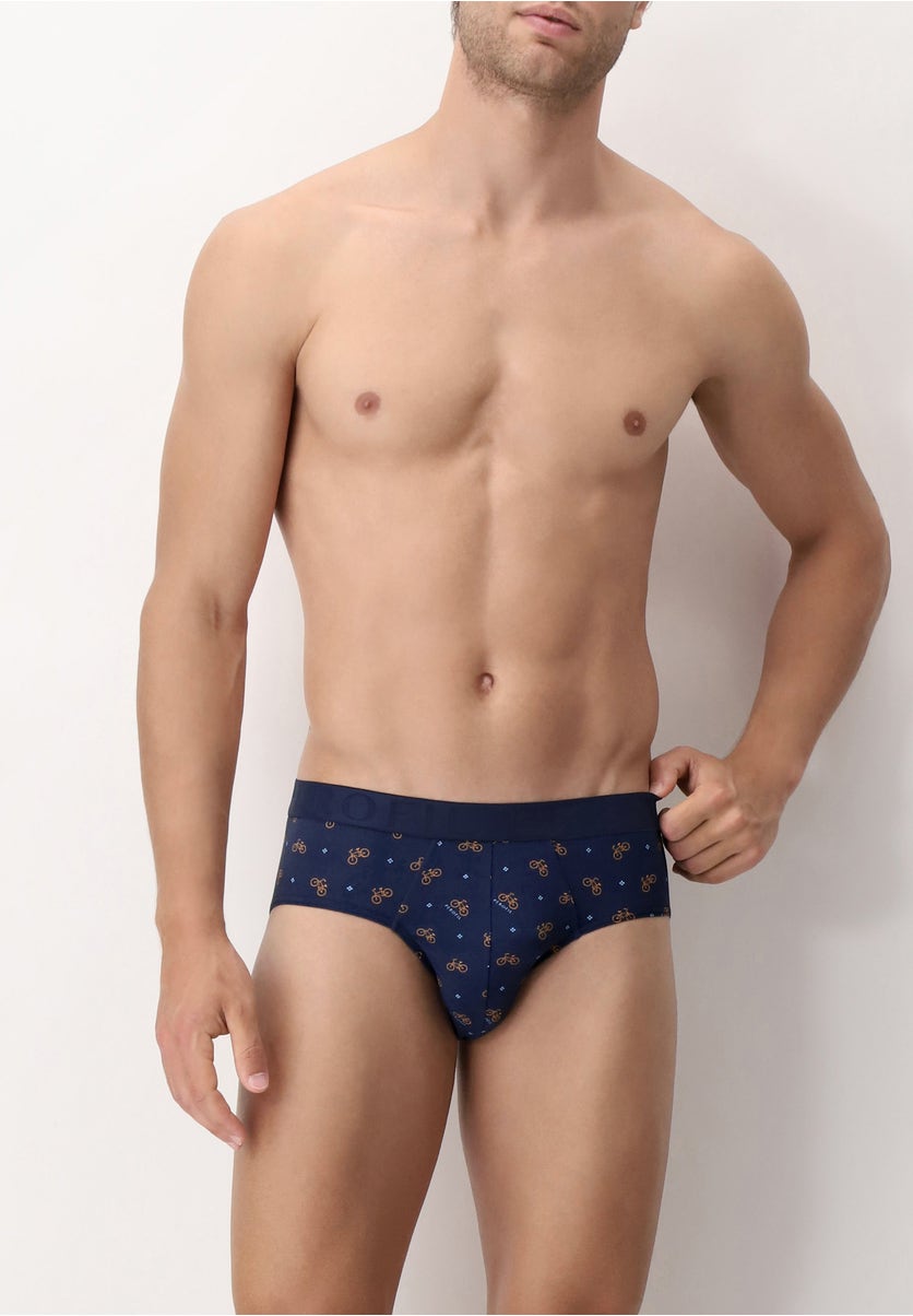 Stretch Cotton Briefs Matching Pattern Duo Pack