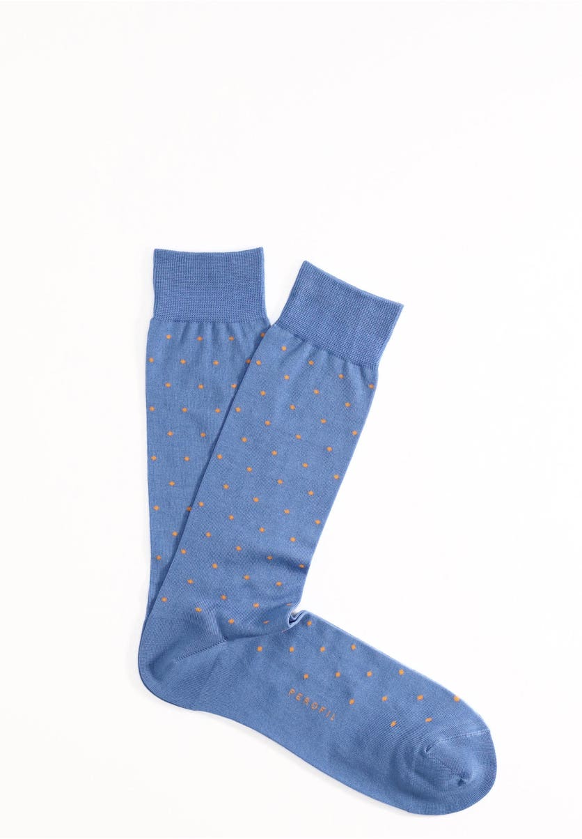 Elasticized Mercerized Cotton Polka Dot Colour Short Socks