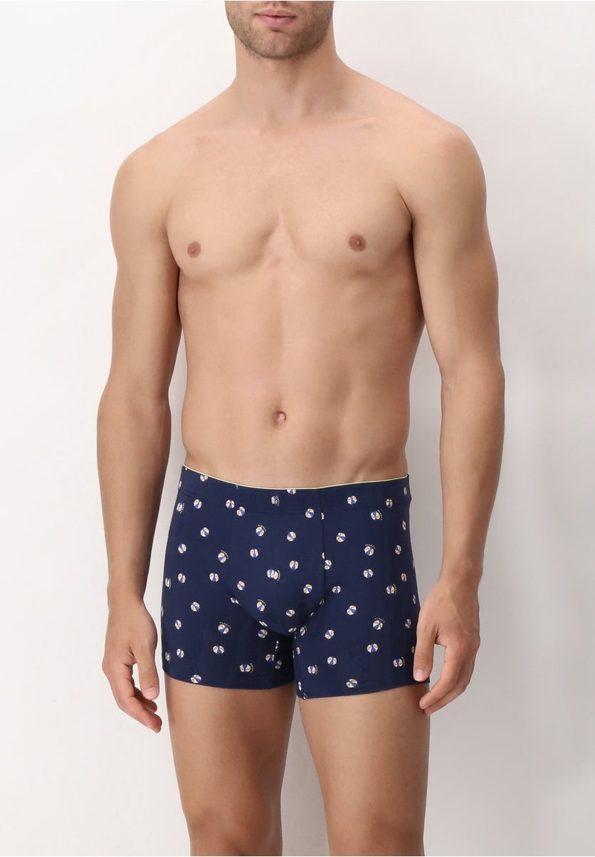 Stretch Cotton Boxer Trunks Matching Fashion Duo Pack