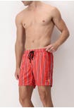 PRF Striped Red Print Swim Boxer Shorts