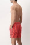 PRF Striped Red Print Swim Boxer Shorts