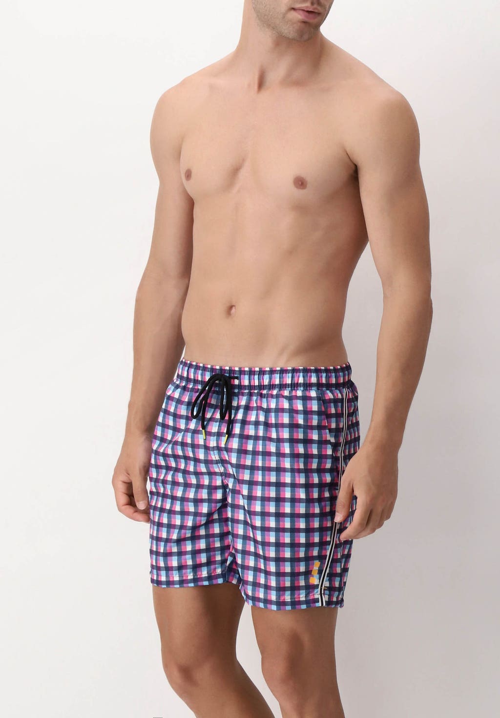 PRF Gingham Print Swim Boxer Shorts