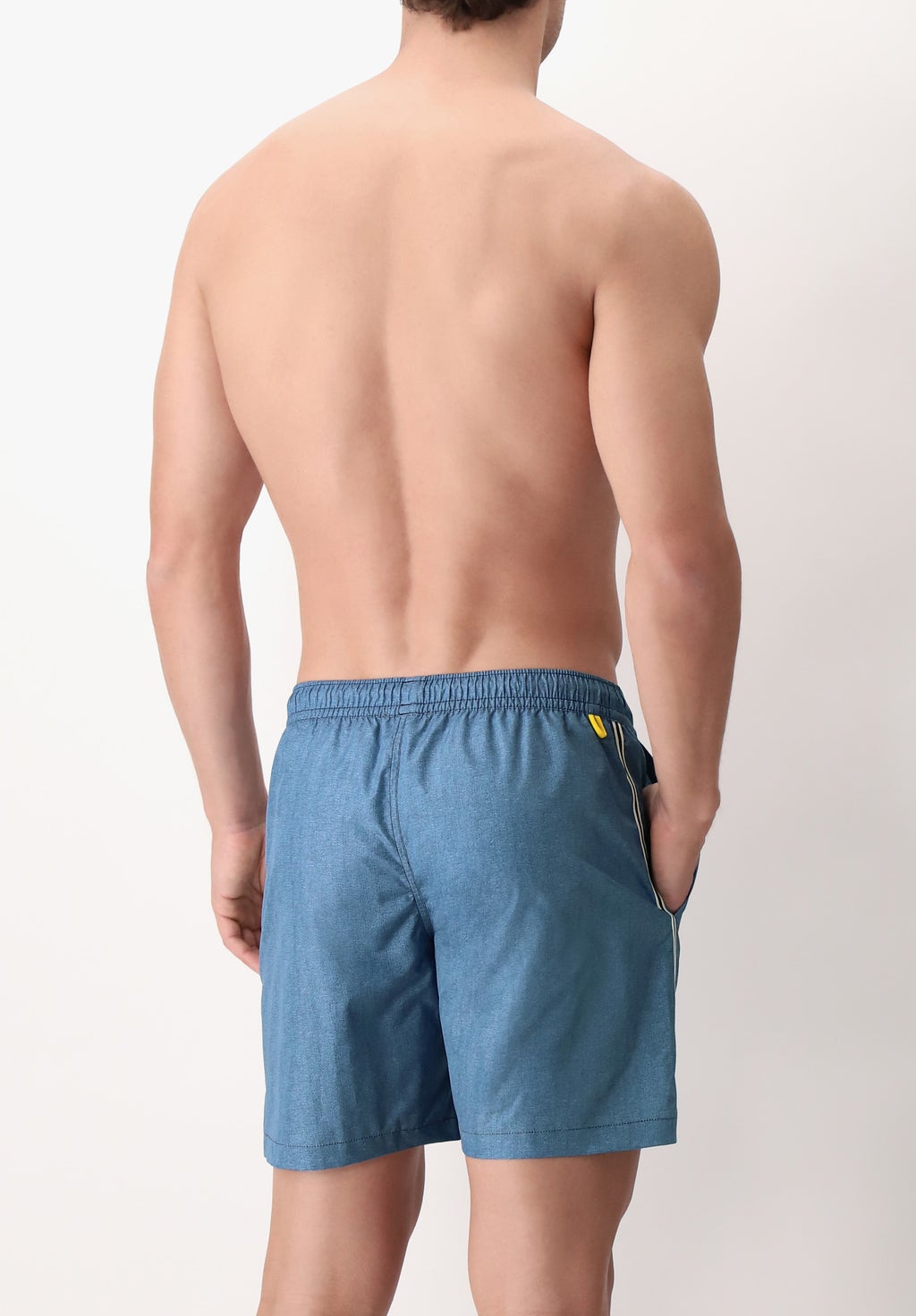 Costume Boxer Stampa Mélange Denim