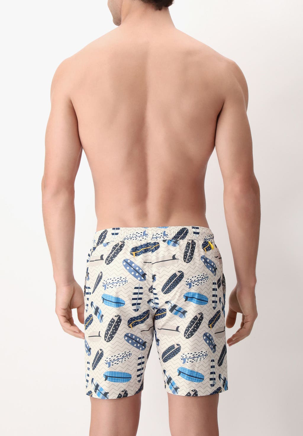 Costume Boxer Stampa Surf Fondo Ghiaccio
