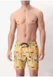 Costume Boxer Stampa Sail Fondo Giallo
