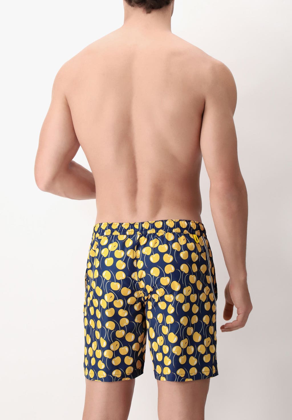 Costume Boxer Stampa Cherry Fondo Blu