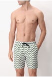 Costume Boxer Stampa Chevron Verde