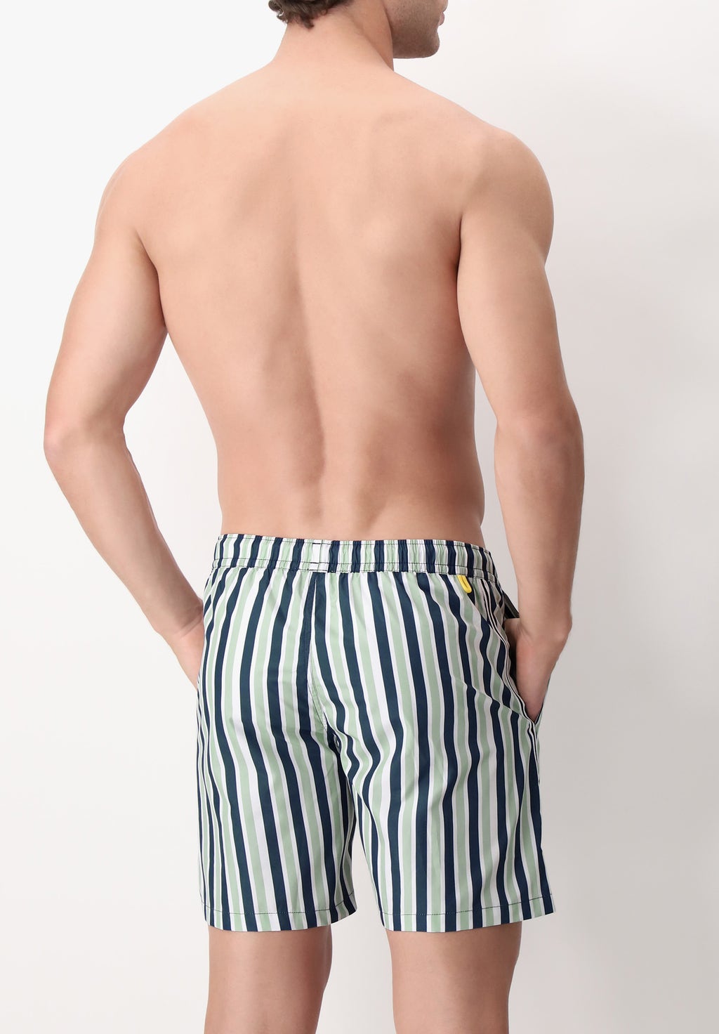 Costume Boxer Stampa Regimental Acqua