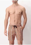 Costume Boxer Stampa Regimental Arancio