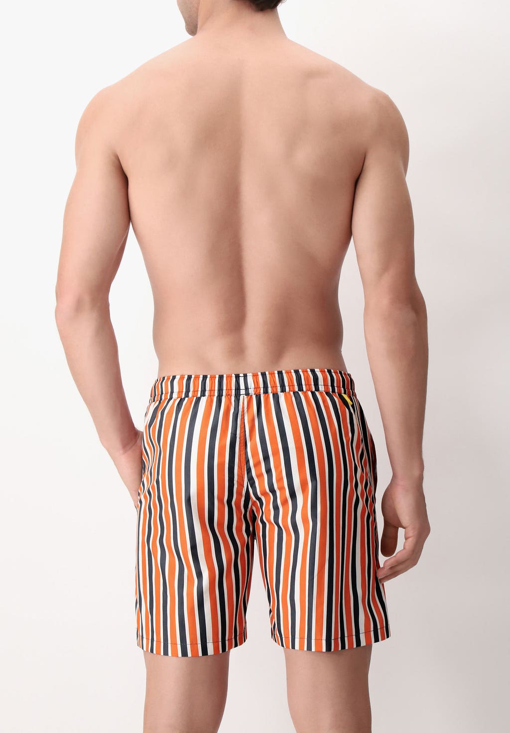 Costume Boxer Stampa Regimental Arancio