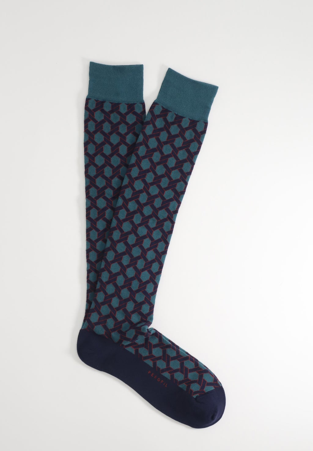 Long winter cotton geometric design socks