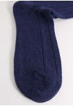 Men's long wool and cashmere vertically ribbed socks