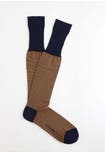 Men's long mercerised cotton micro stripe socks