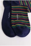 Men's long cotton striped socks duo pack