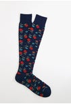 Mercerised Stretch Cotton Flower Long Socks