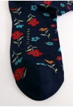 Mercerised Stretch Cotton Flower Long Socks