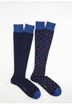 Polka Dot Organic Cotton Long Socks Duo Pack